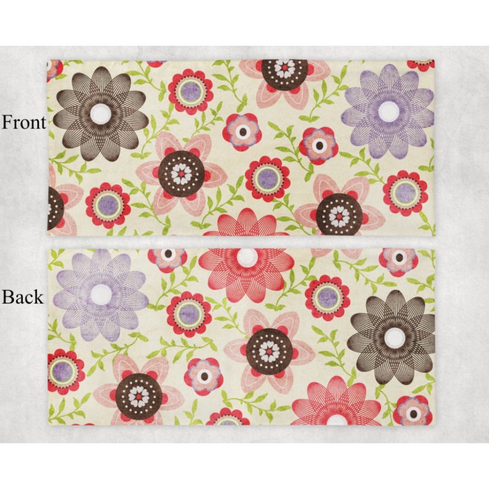 Women's Cream Lavendar Brown Pink Floral Design Handmade Yoga Fitness headbands